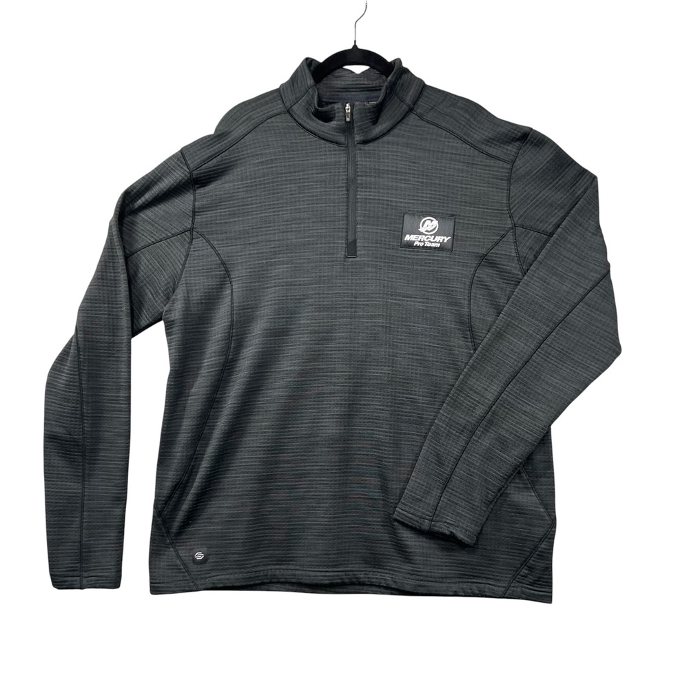 Stormtech Pullover Mens XL Gray Mercury Pro Team 1/4 Zip Waffle‎ Fishing